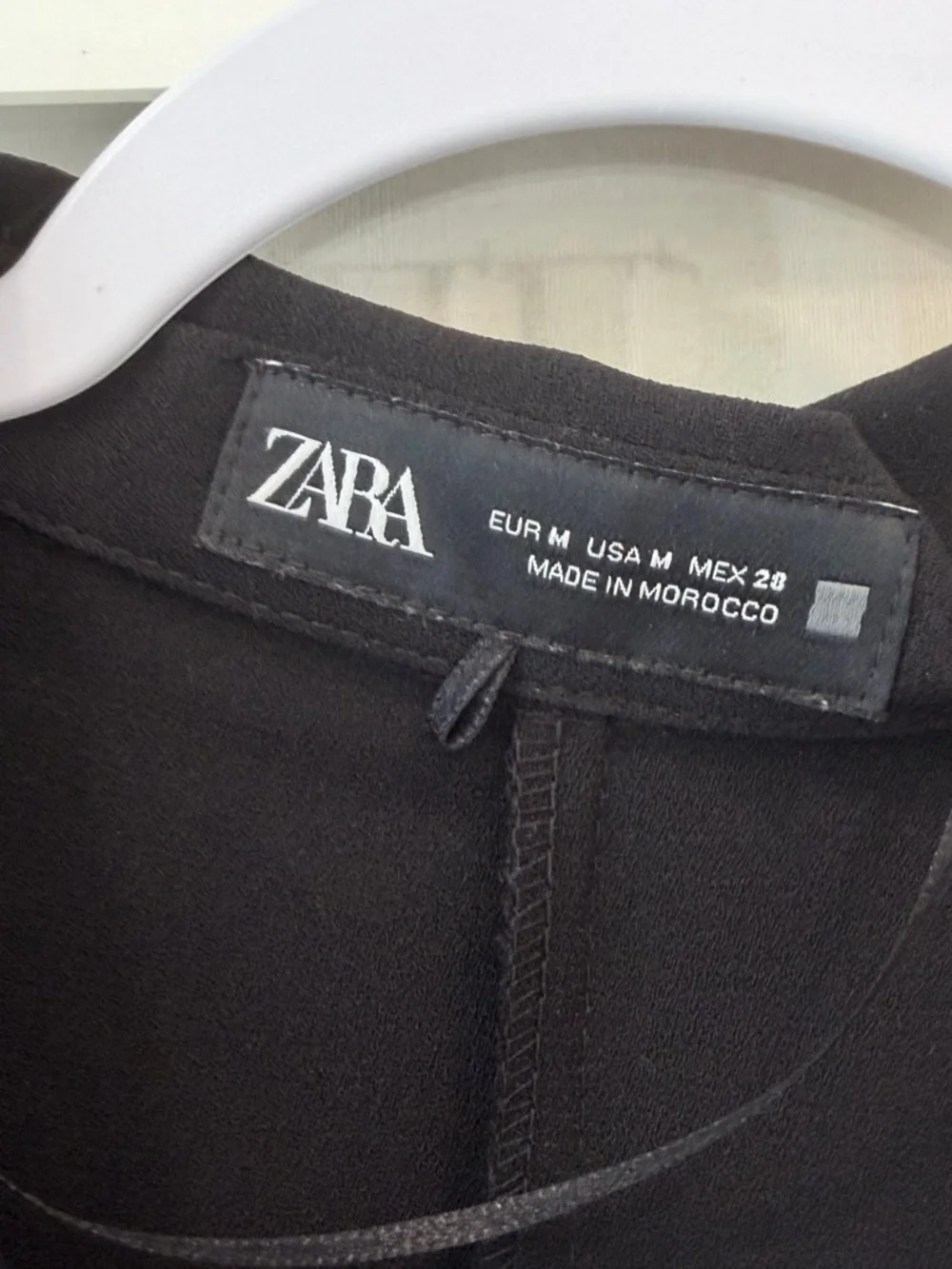 ZARA Black Long-Sleeve Button Midi Shirt Dress with Belt - Picture 5 of 5